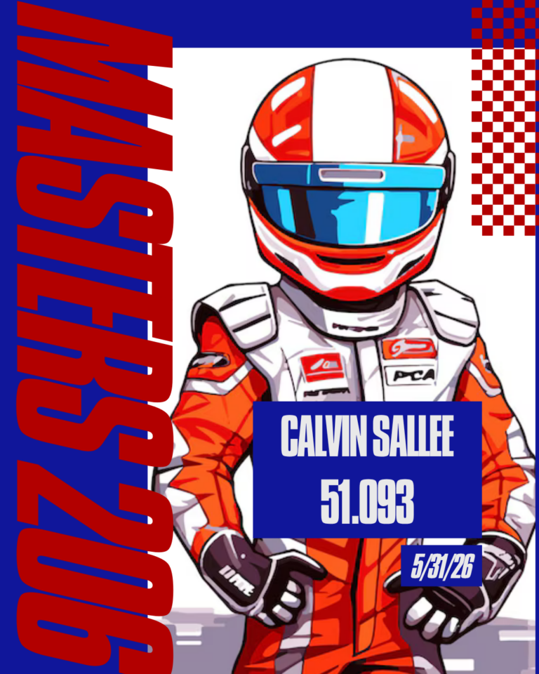 Masters 206 Track Record. Calvin Sallee 51.093