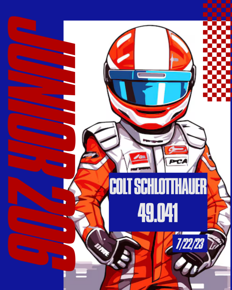 Junior 206 Track Record. Colt Scholtthauer 49.041