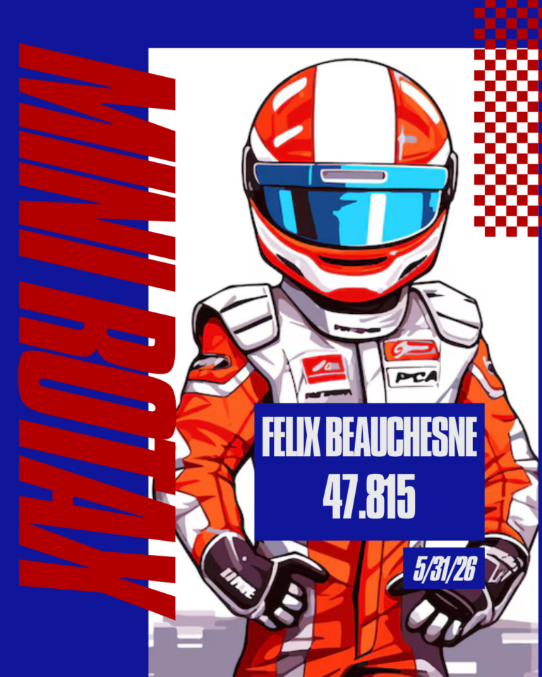 Mini Rotax Track Record. Felix Beauchesne 47.815